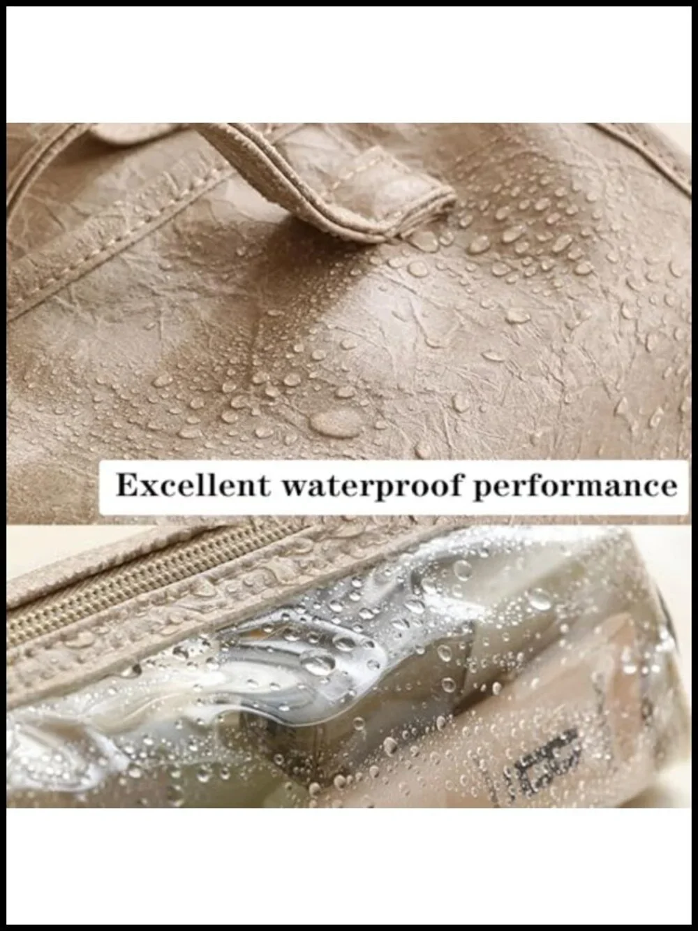 Leather Waterproof Roll Up Cosmetic Bag Detachable 4 in 1 Travel Toiletry Bag